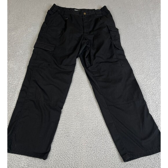 5.11 Tactical Cargo Pants  34x30 Black Ripstop Double Knee Utility 74273 019 -#2 - Picture 1 of 13